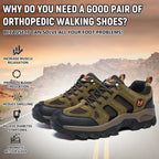 Men's Genuine Leather Comfort Orthopedic Walking Shoes