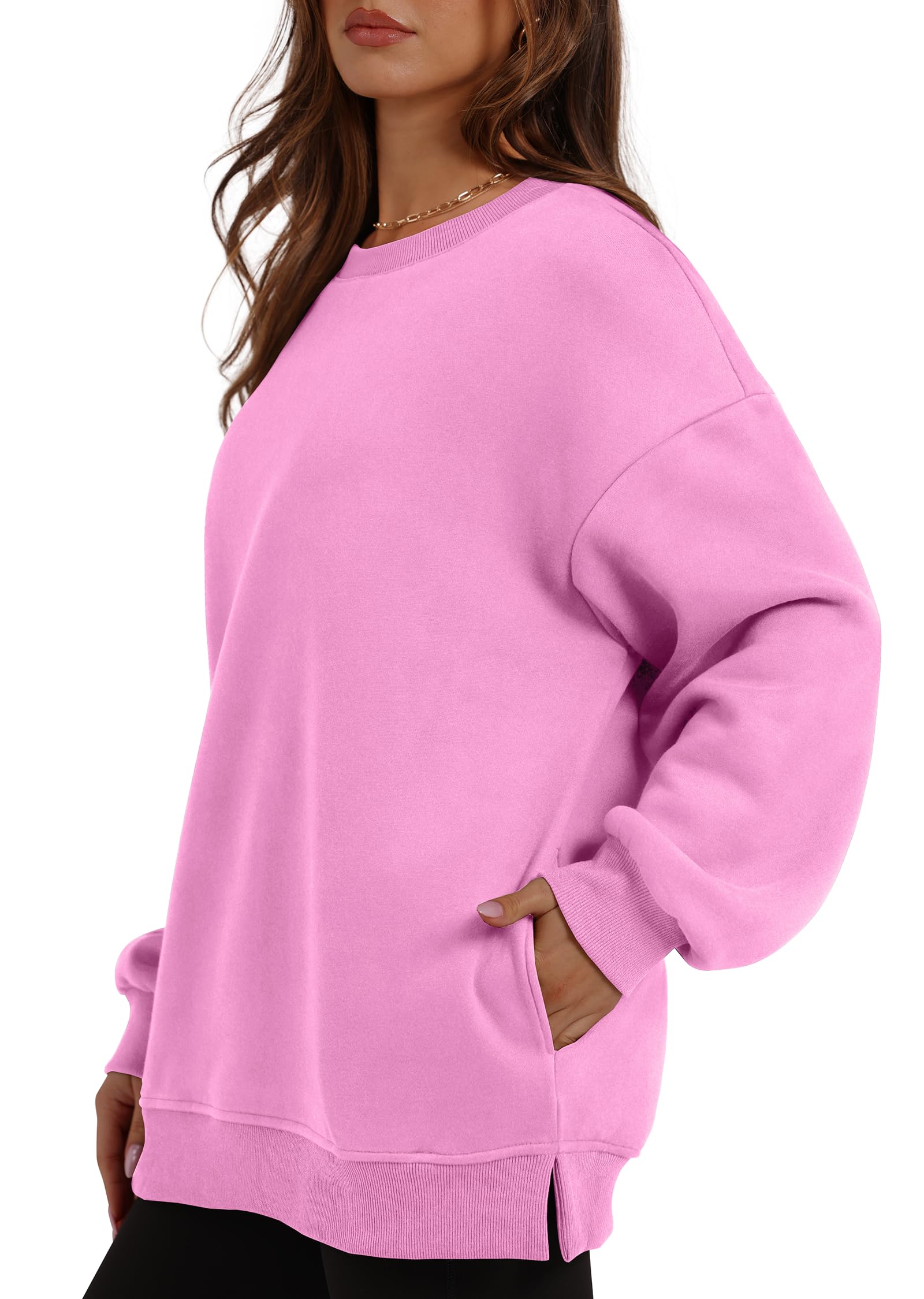 Women's Oversized Crewneck Sweatshirts with Pockets
