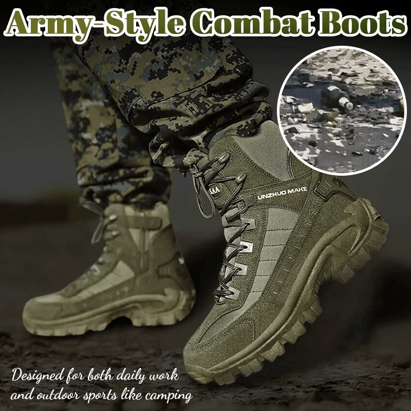 Men's Combat Boots Orthopedic Support Hiking Boots Waterproof Anti-Puncture Work Boots