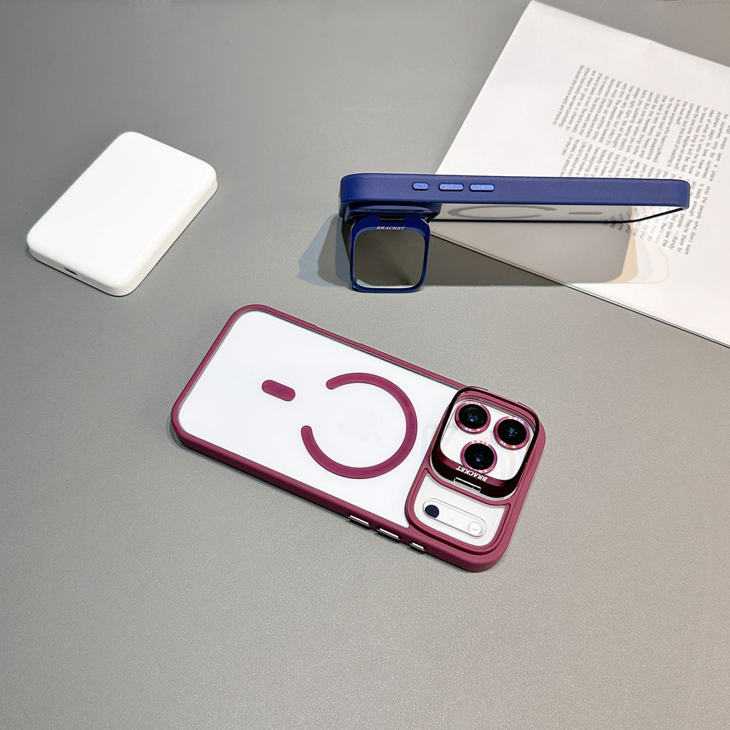 Luxury Magnetic MagSafe Shockproof Case for iPhone 17 Air Pro Max with Lens Bracket