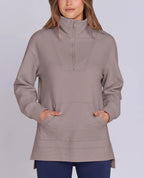 Women's Quarter Zip Oversized Knit Pullover