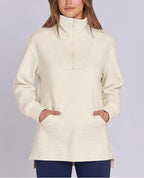 Women's Quarter Zip Oversized Knit Pullover