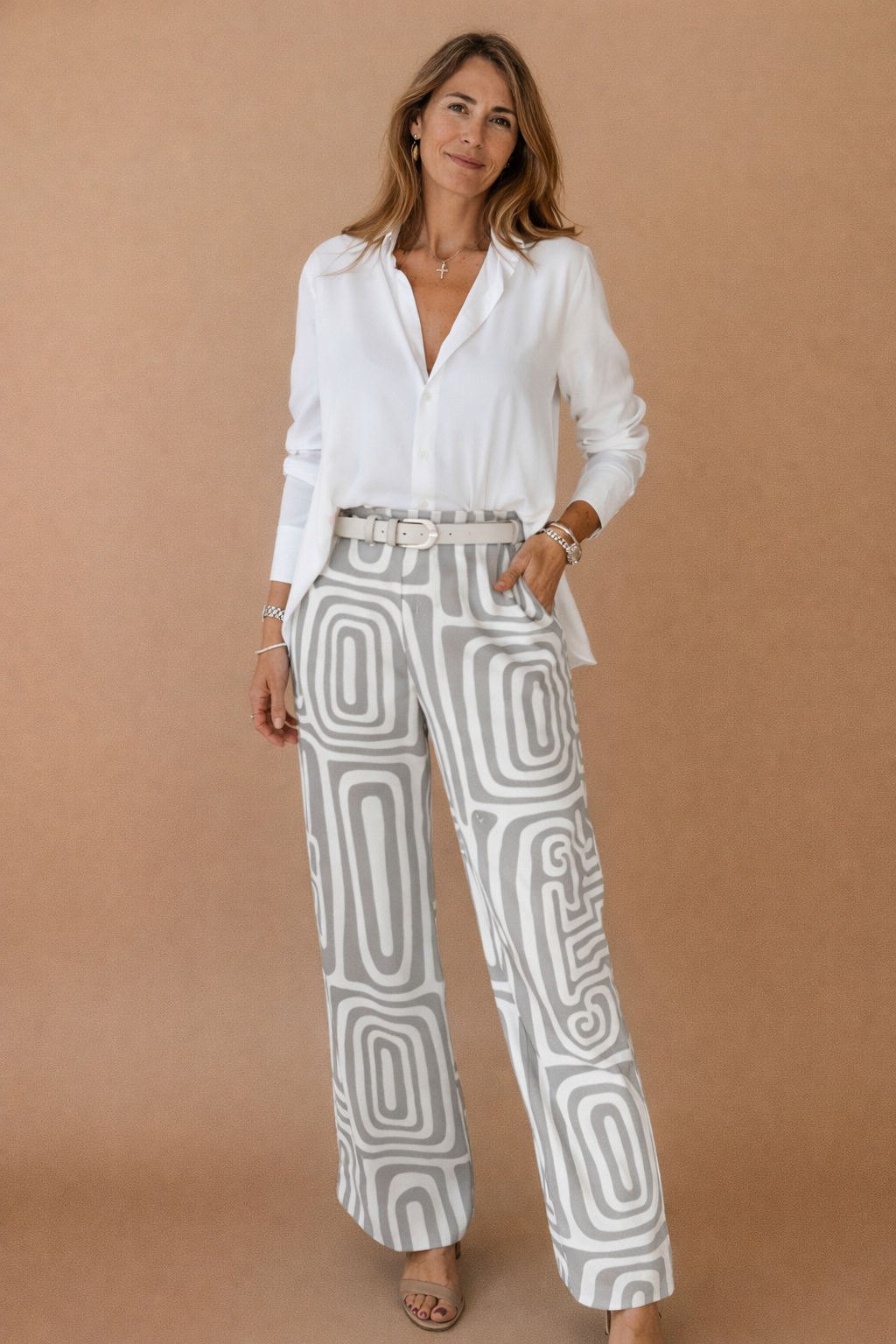 Long Sleeve Two Piece Set + Matching Belt as a Gift
