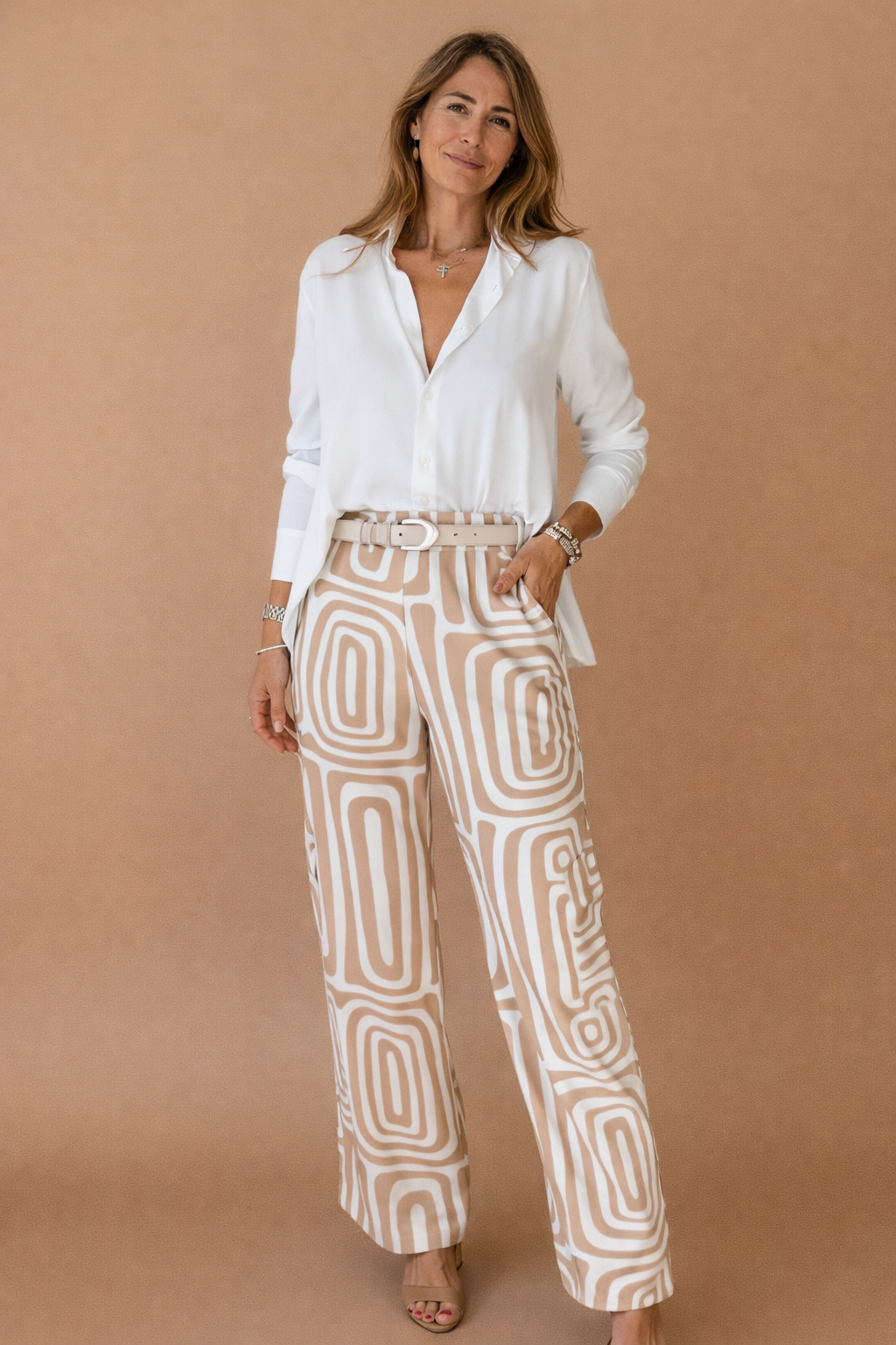 Long Sleeve Two Piece Set + Matching Belt as a Gift