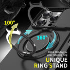 "ChubbyArmor 2.0" Military-Grade Shockproof Magnetic Case with Camera Slide & 360° Kickstand Ring