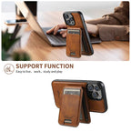 ChubbyArmor LuxeFlip - 2-in-1 Magnetic Leather Case with Detachable Wallet - Magsafe Compatible Flip Stand