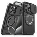 "ChubbyArmor 2.0" Military-Grade Shockproof Magnetic Case with Camera Slide & 360° Kickstand Ring