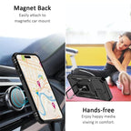 Military-Grade Shockproof Phone Case with Sliding Camera Shield & 360° Ring Stand