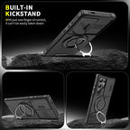 Shockproof Magnetic Samsung Case with Camera Cover & Kickstand