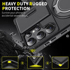 Shockproof Magnetic Samsung Case with Camera Cover & Kickstand