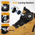 Men's outdoor swivel buckle work shoes(Waterproof, Anti-slip, Comfortable and Breathable)