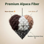 🕊️ Handmade Alpaca Fiber Bird Nesting Heart